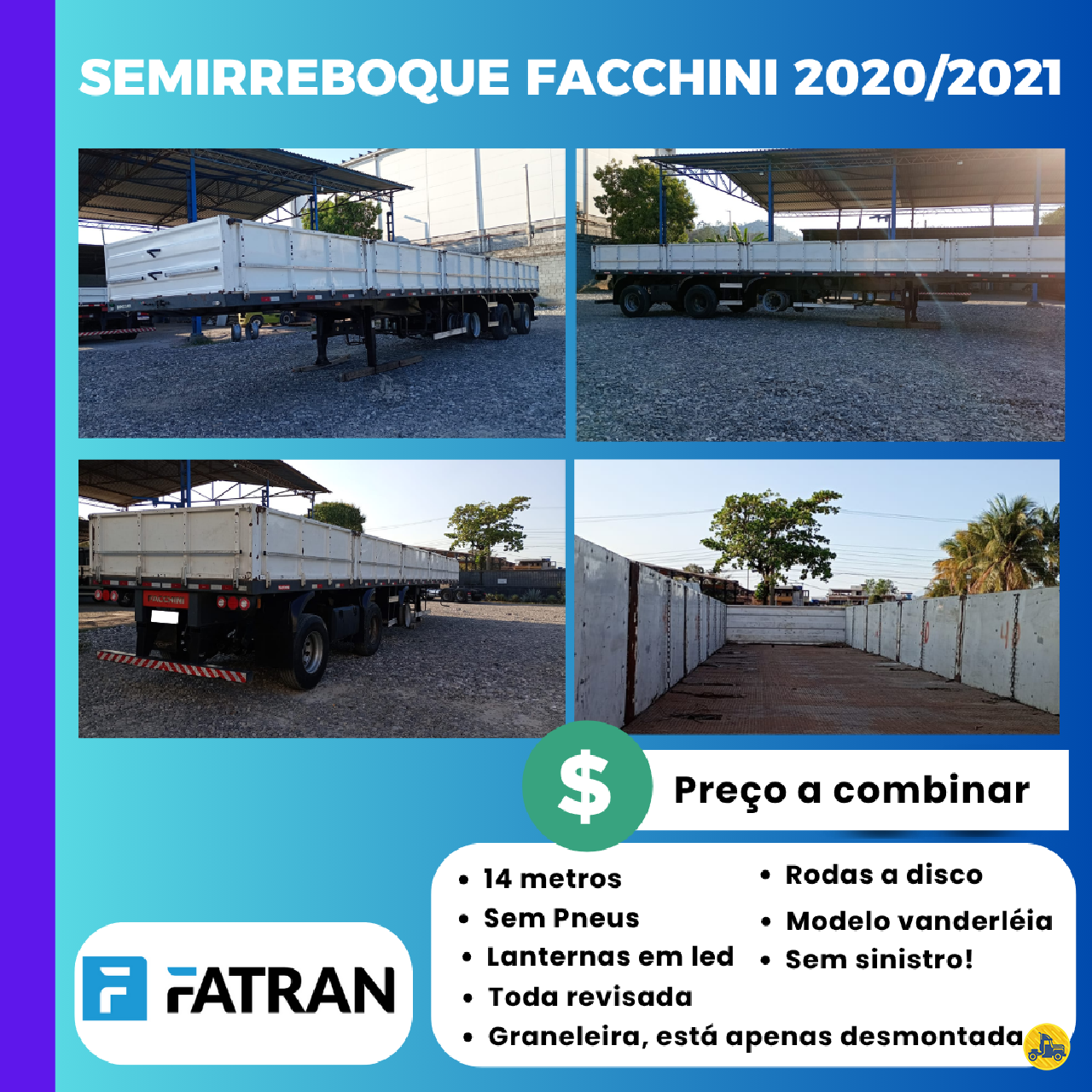 CARRETA SEMI-REBOQUE GRANELEIRO Fatran Transportes CACHOEIRO DE ITAPEMIRIM ESPÍRITO SANTO ES